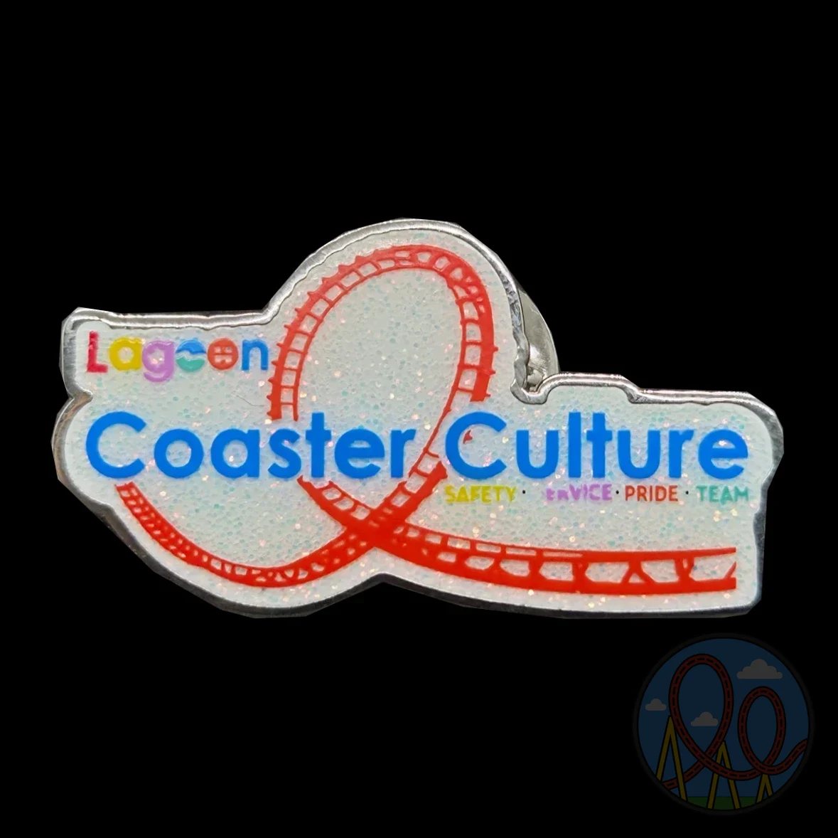Coaster Culture (Safety, Service, Pride, Team) amusement park pin