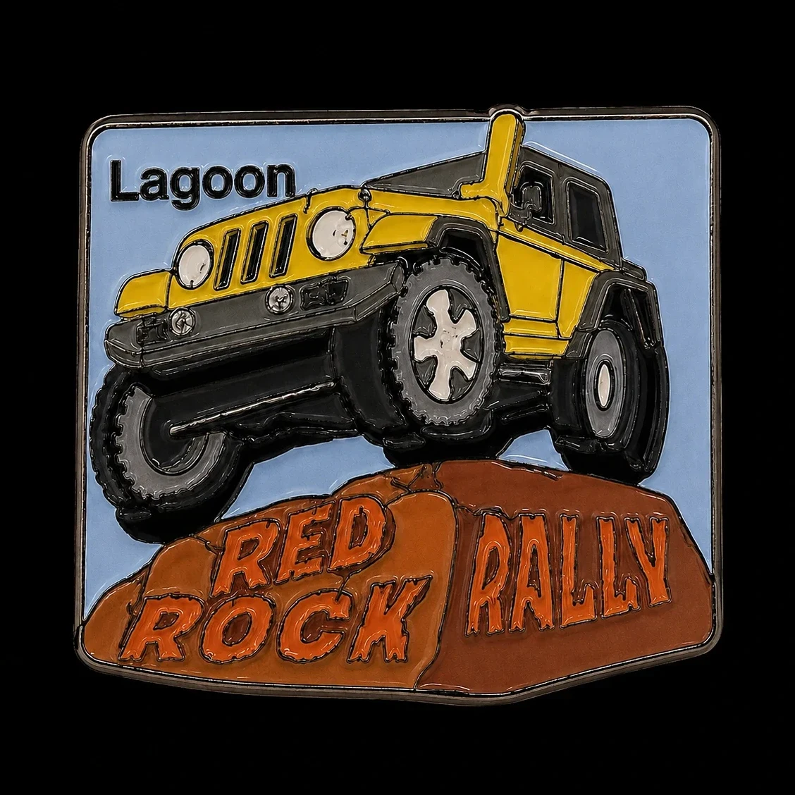 Red Rock Rally – Yellow Off-Road Vehicle amusement park pin