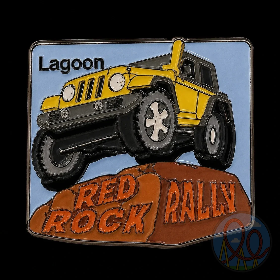 Red Rock Rally – Yellow Off-Road Vehicle amusement park pin
