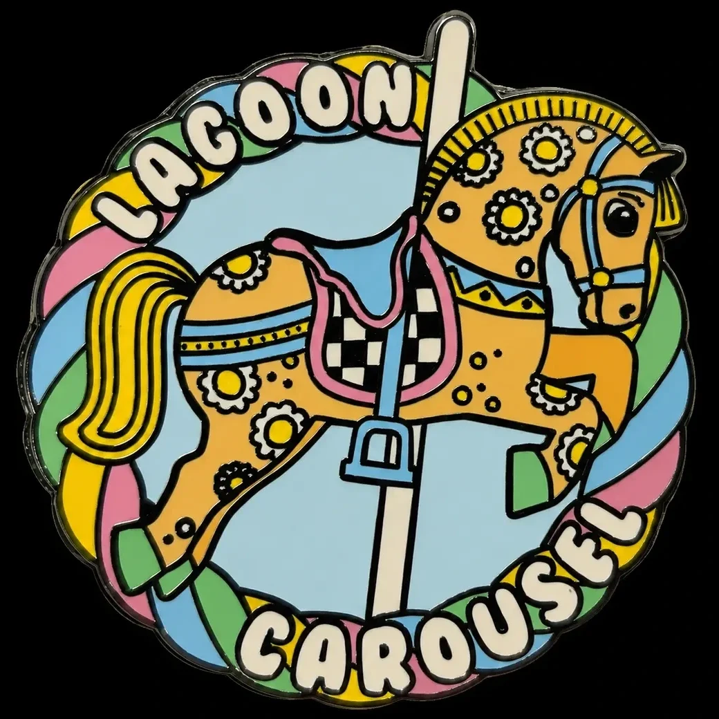 Lagoon Carousel Horse amusement park pin