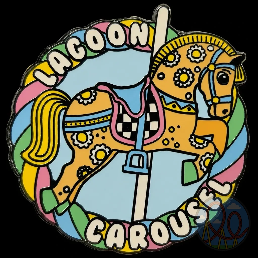 Lagoon Carousel Horse amusement park pin