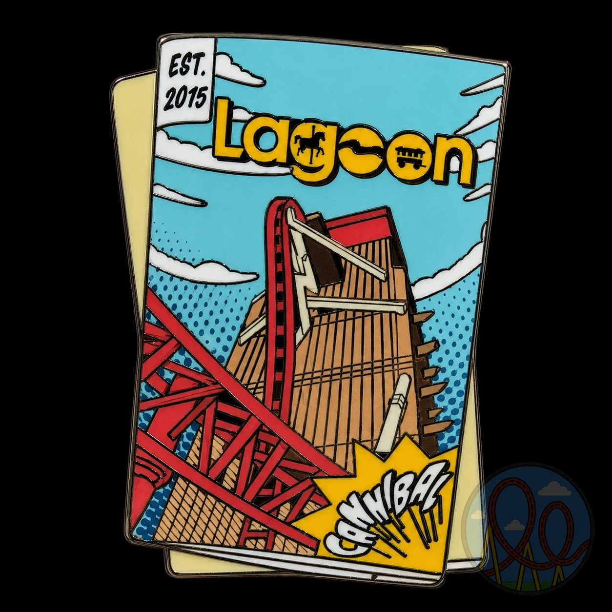 Cannibal Comic Book amusement park pin