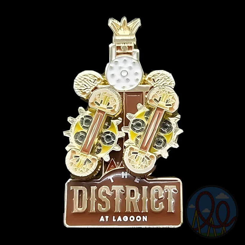 The District - Time Thinker amusement park pin