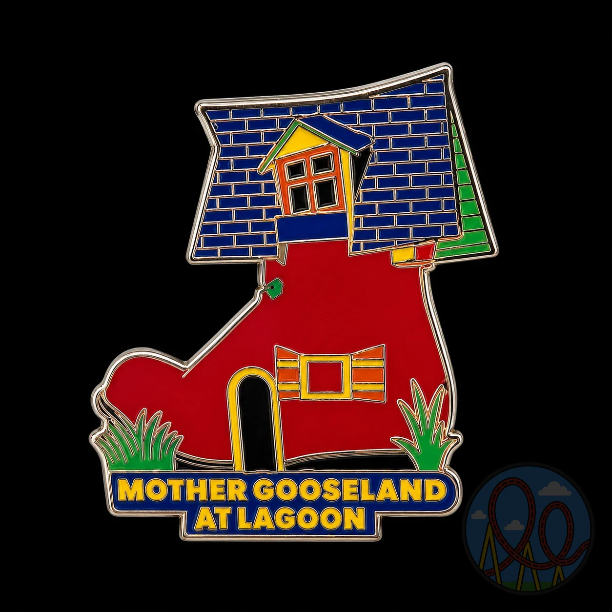 Mother Gooseland at Lagoon – Schoolhouse amusement park pin