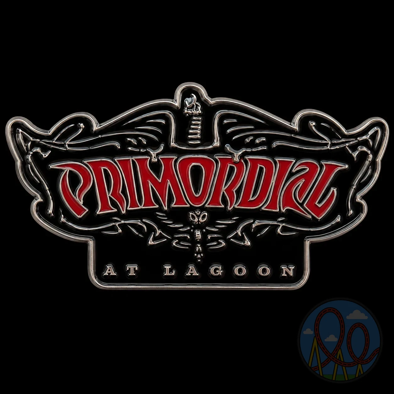 Primordial (Black & Red) amusement park pin