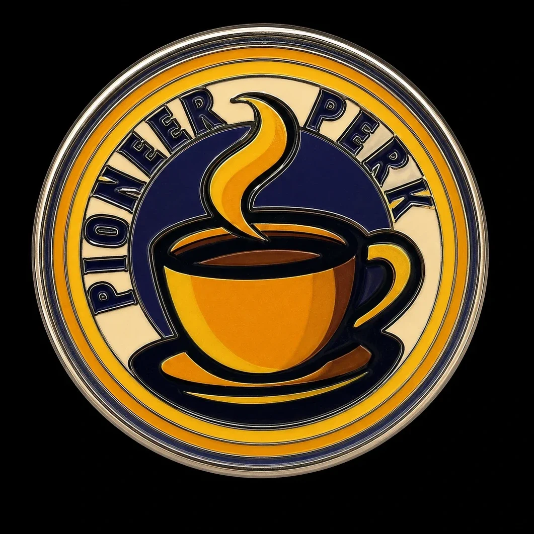 Lagoon – Pioneer Perk Logo amusement park pin