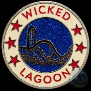 Wicked – Round Blue Glitter