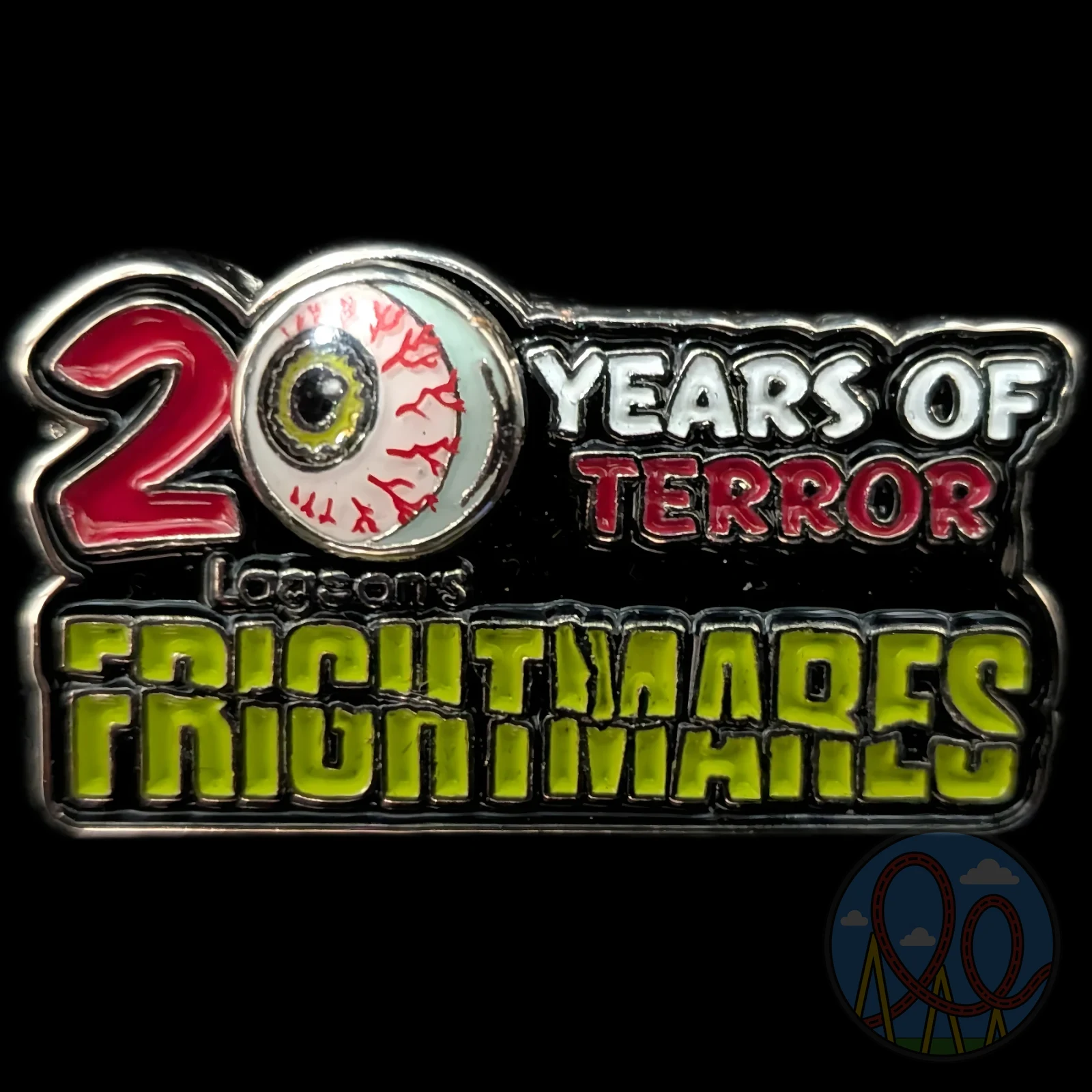20 Years Of Terror Lagoon's Frightmares amusement park pin