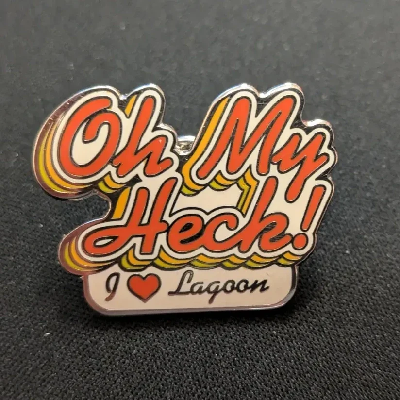 Oh My Heck! I ❤️ Lagoon (Red) amusement park pin