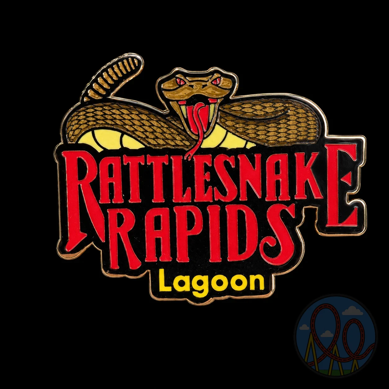 Rattlesnake Rapids – Metal Logo amusement park pin