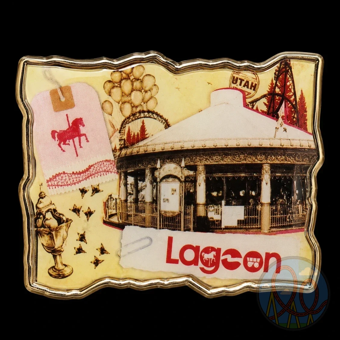 Lagoon – Vintage Entrance Collage amusement park pin