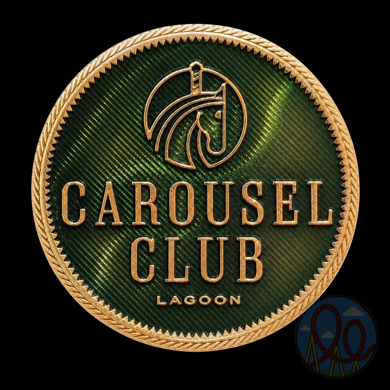 Carousel Club amusement park pin