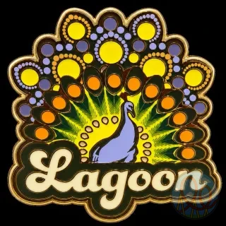 Lagoon – Peacock Fan (Gold, Yellow & Purple)
