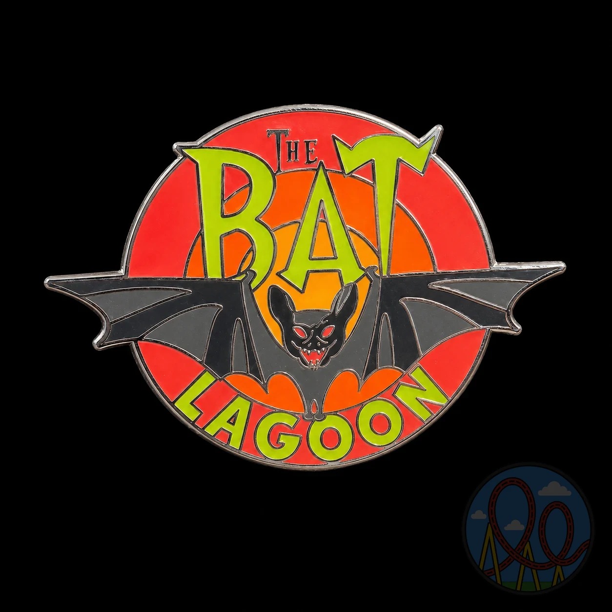 The Bat amusement park pin