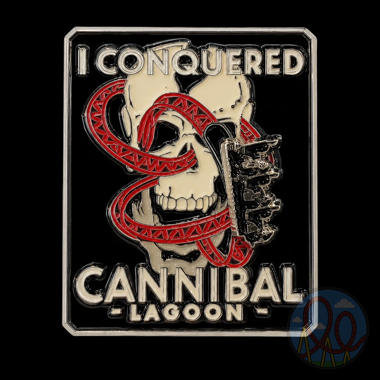 Cannibal – I Conquered amusement park pin