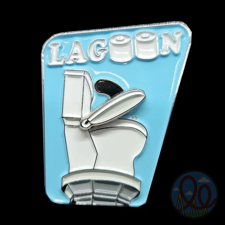 Toilet amusement park pin