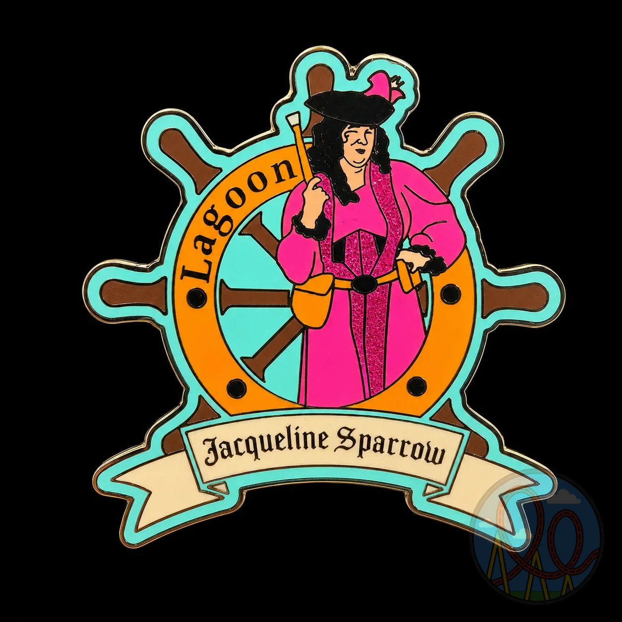 Jacqueline Sparrow – Ship Wheel amusement park pin