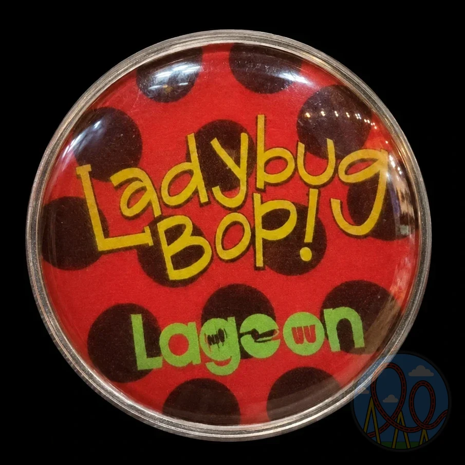 Ladybug Bop – Domed Logo Button amusement park pin
