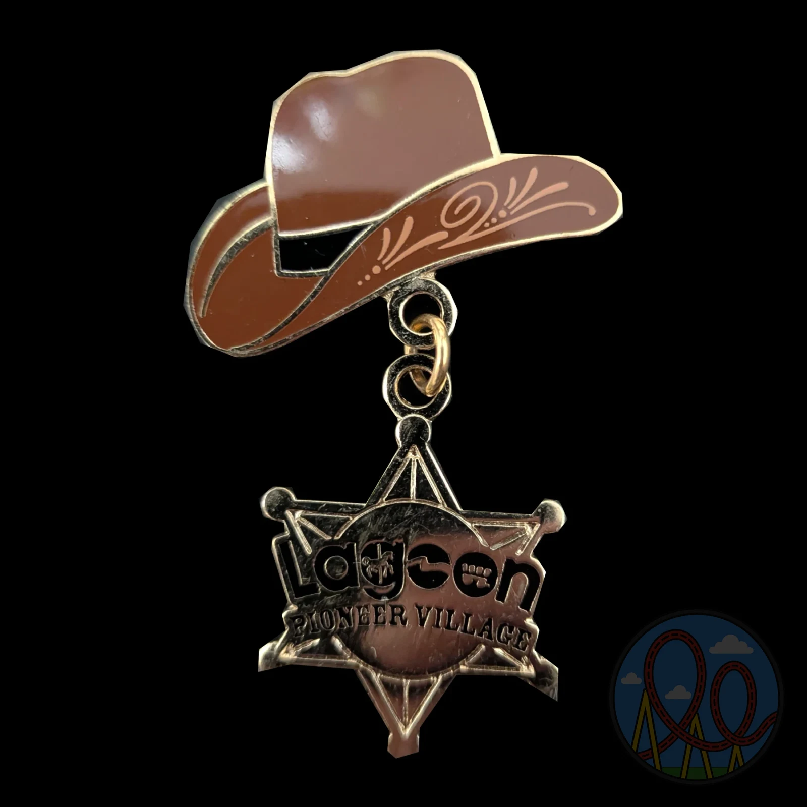 Lagoon Pioneer Village amusement park pin