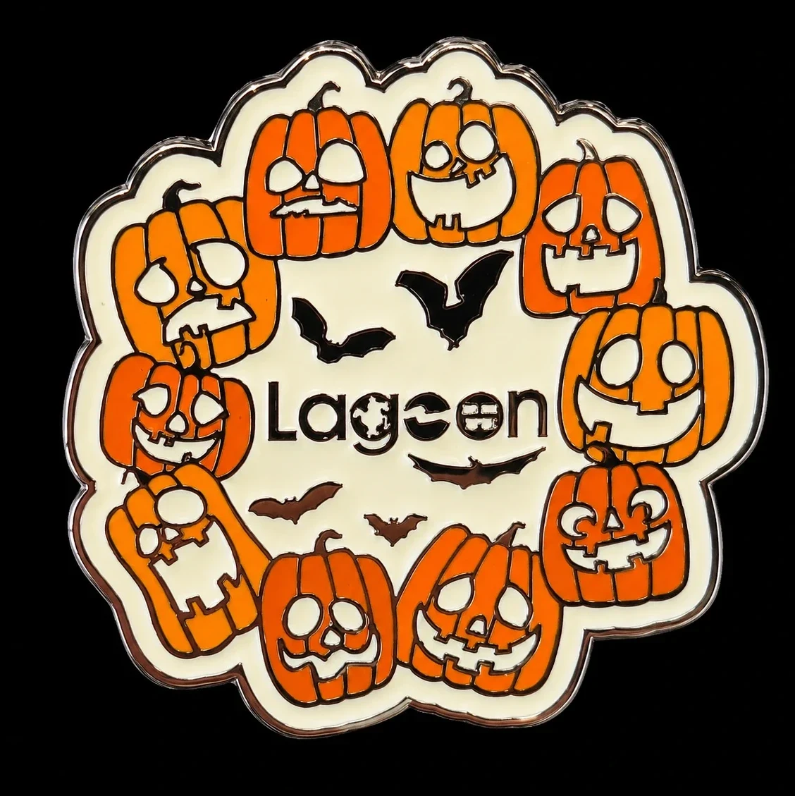 Lagoon Frightmares – Pumpkin Wreath amusement park pin