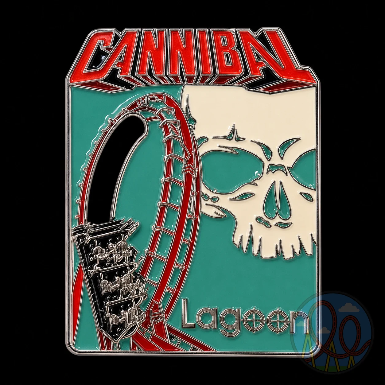 Cannibal – Loop and Skull amusement park pin