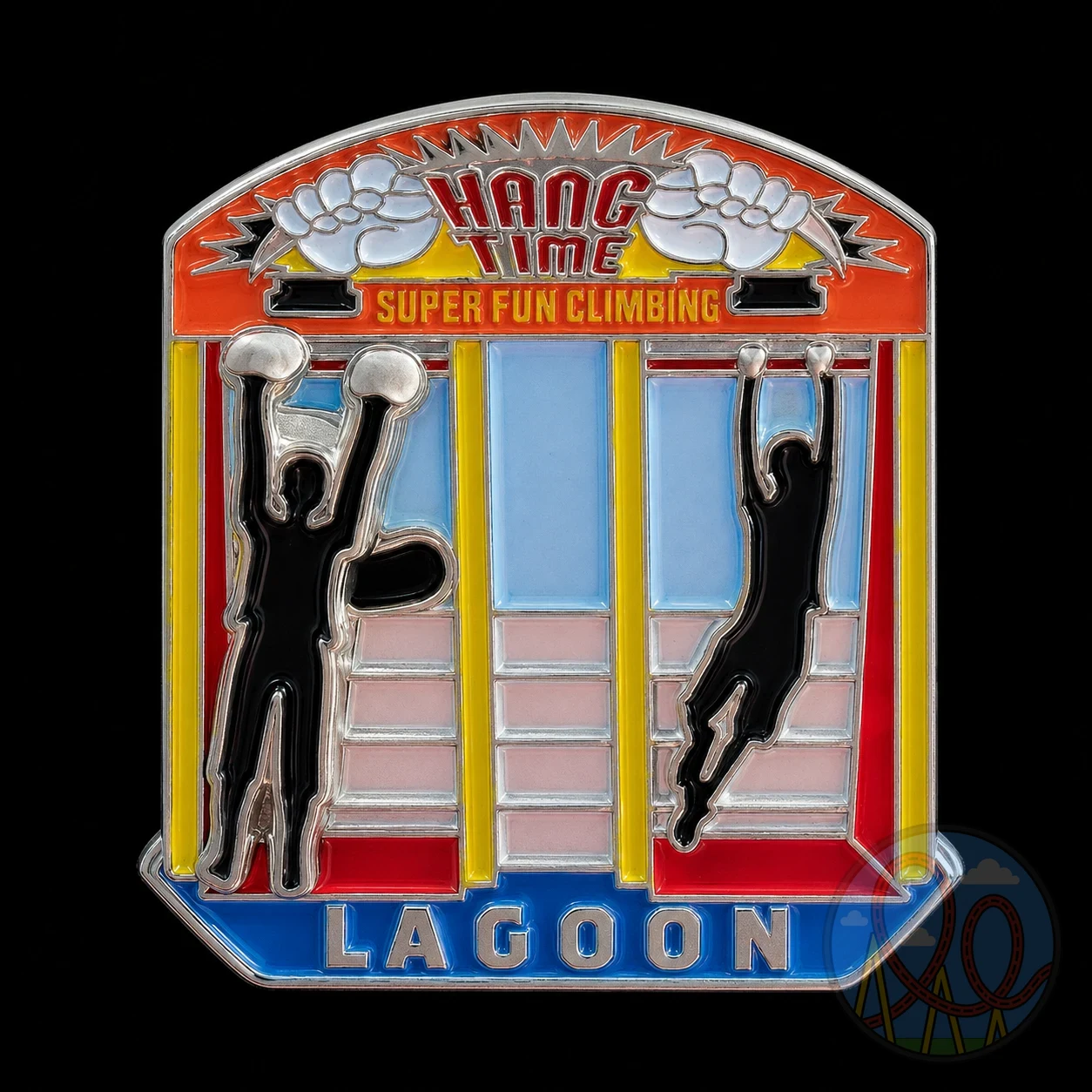 Hang Time amusement park pin