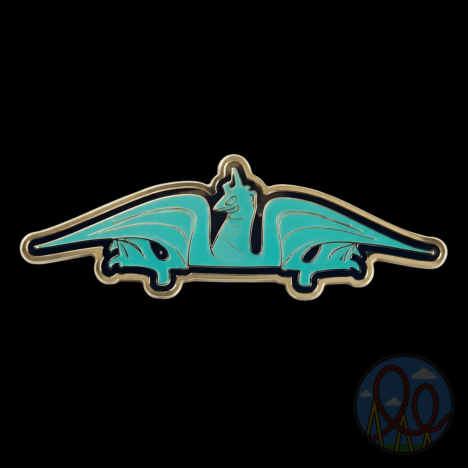 Primordial – Turquoise Dragon amusement park pin