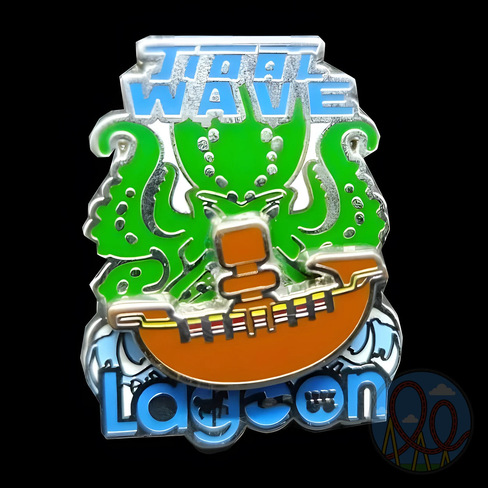 Title Wave amusement park pin
