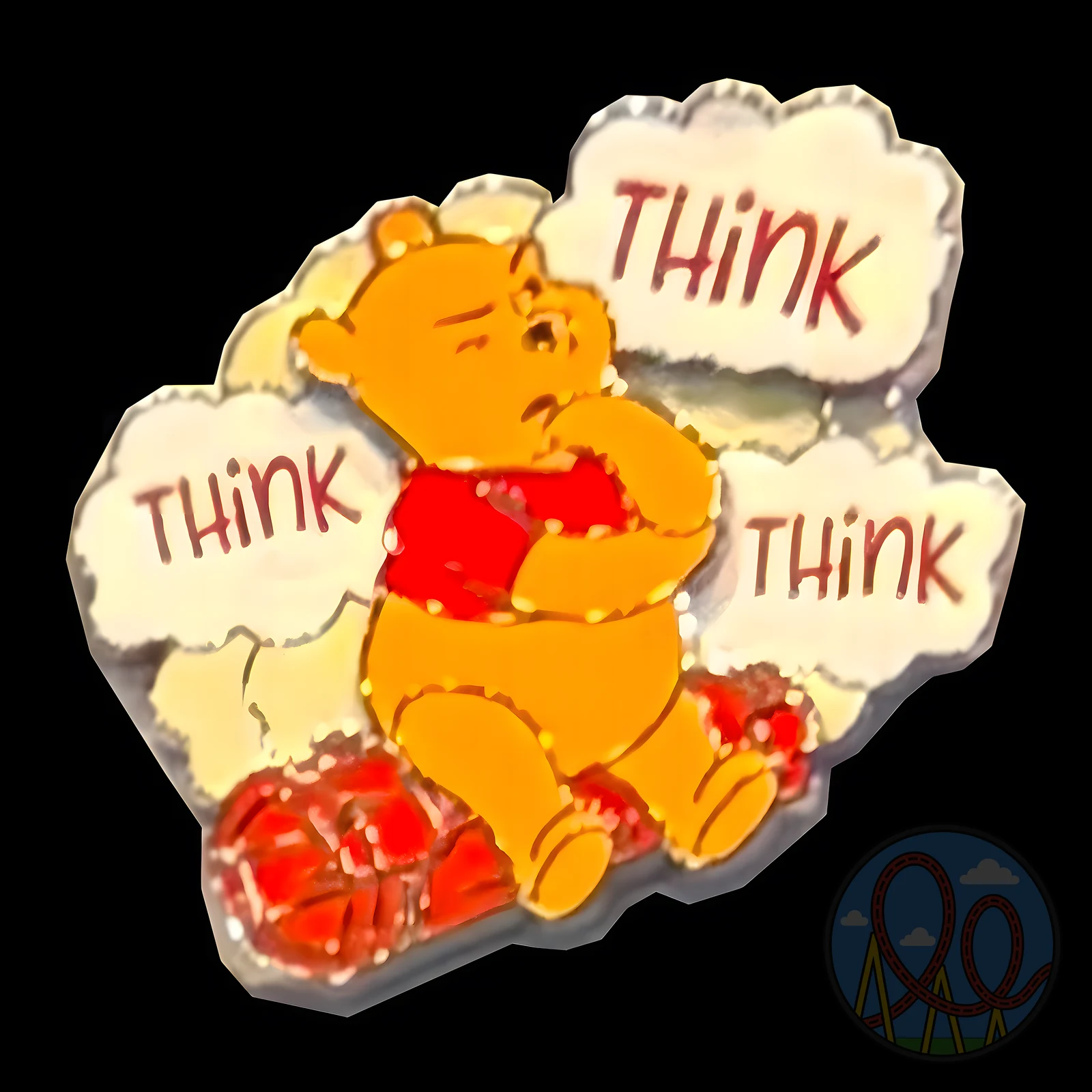Winnie the Pooh “Think Think Think” amusement park pin