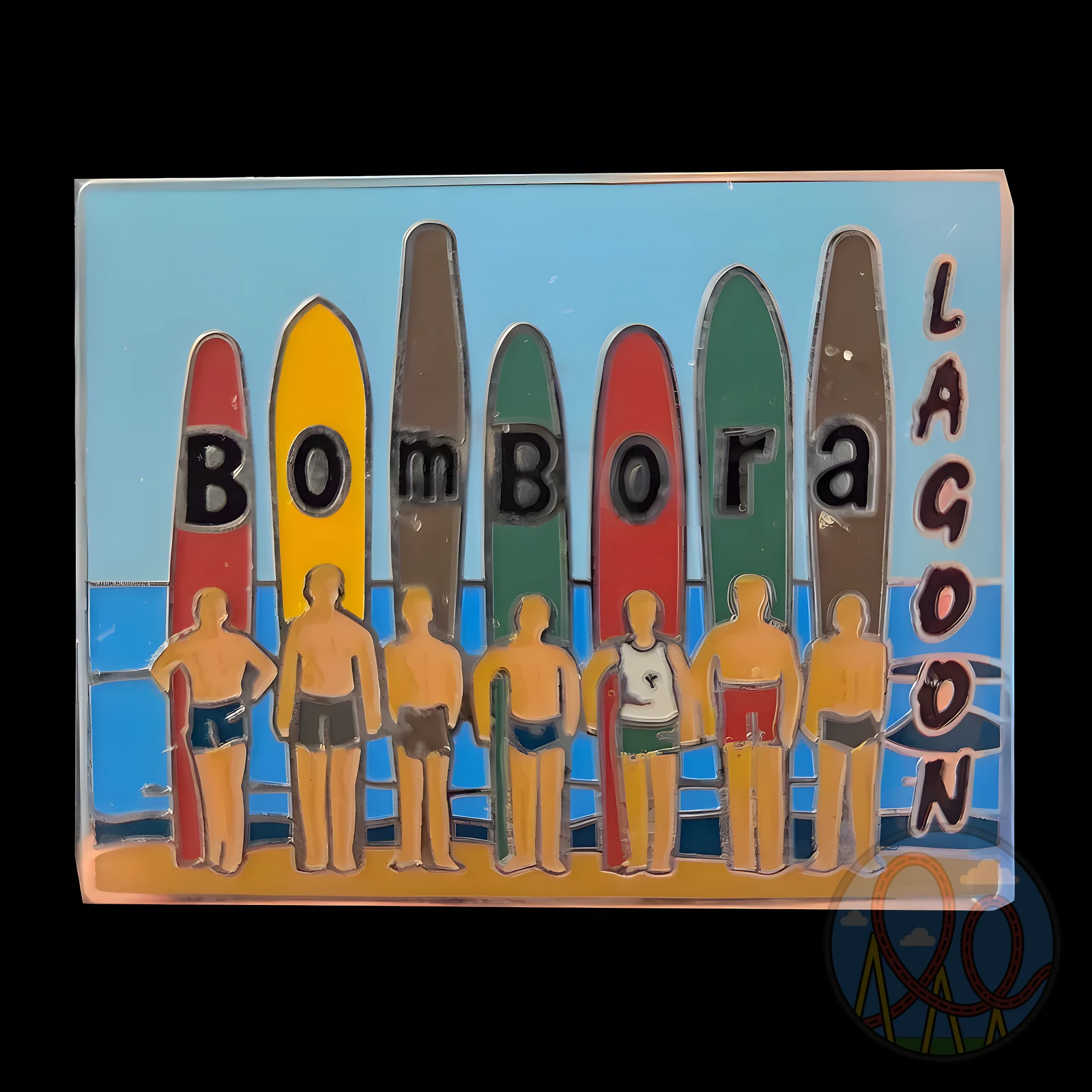 Bombora amusement park pin