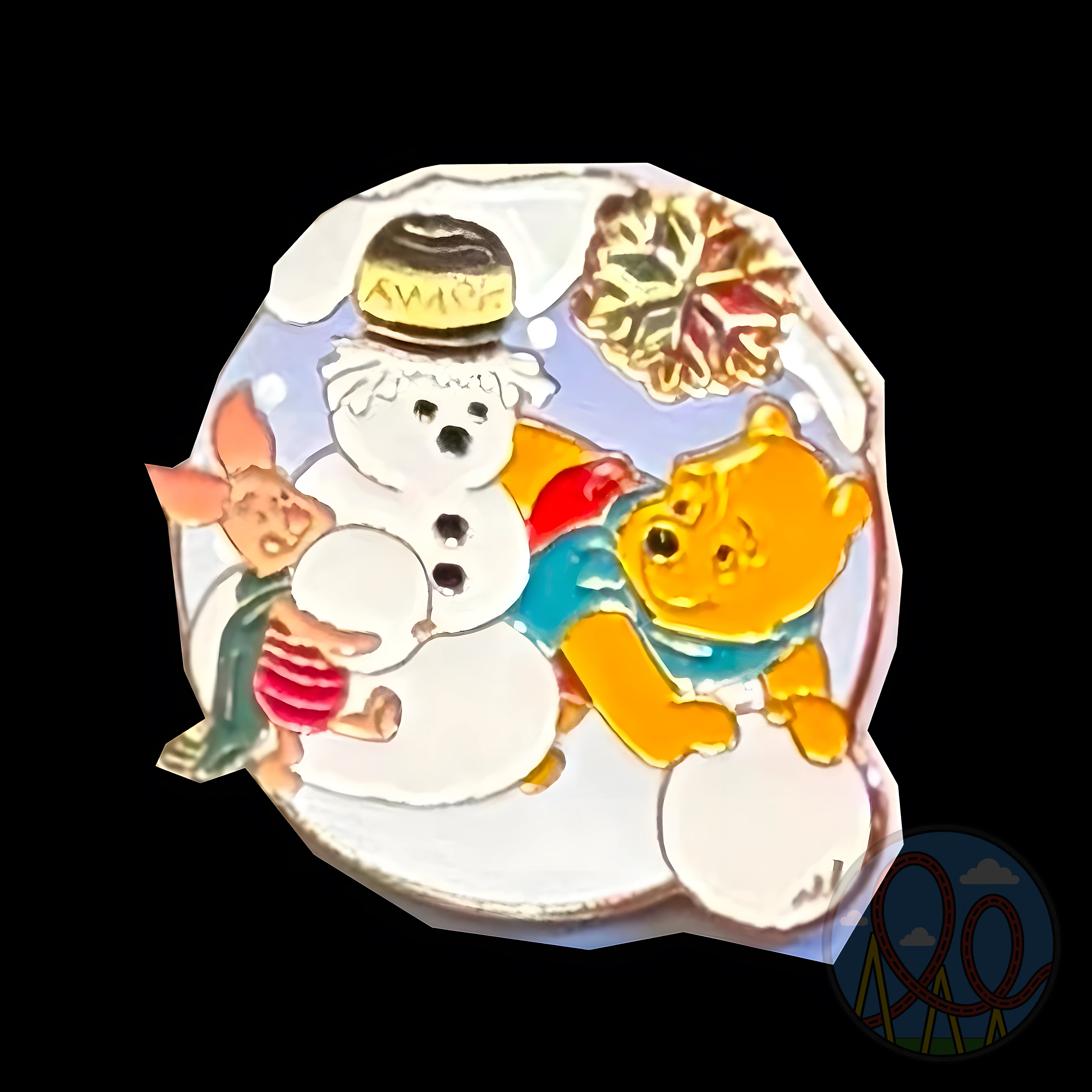 Winnie the Pooh and Piglet Building a Snowman