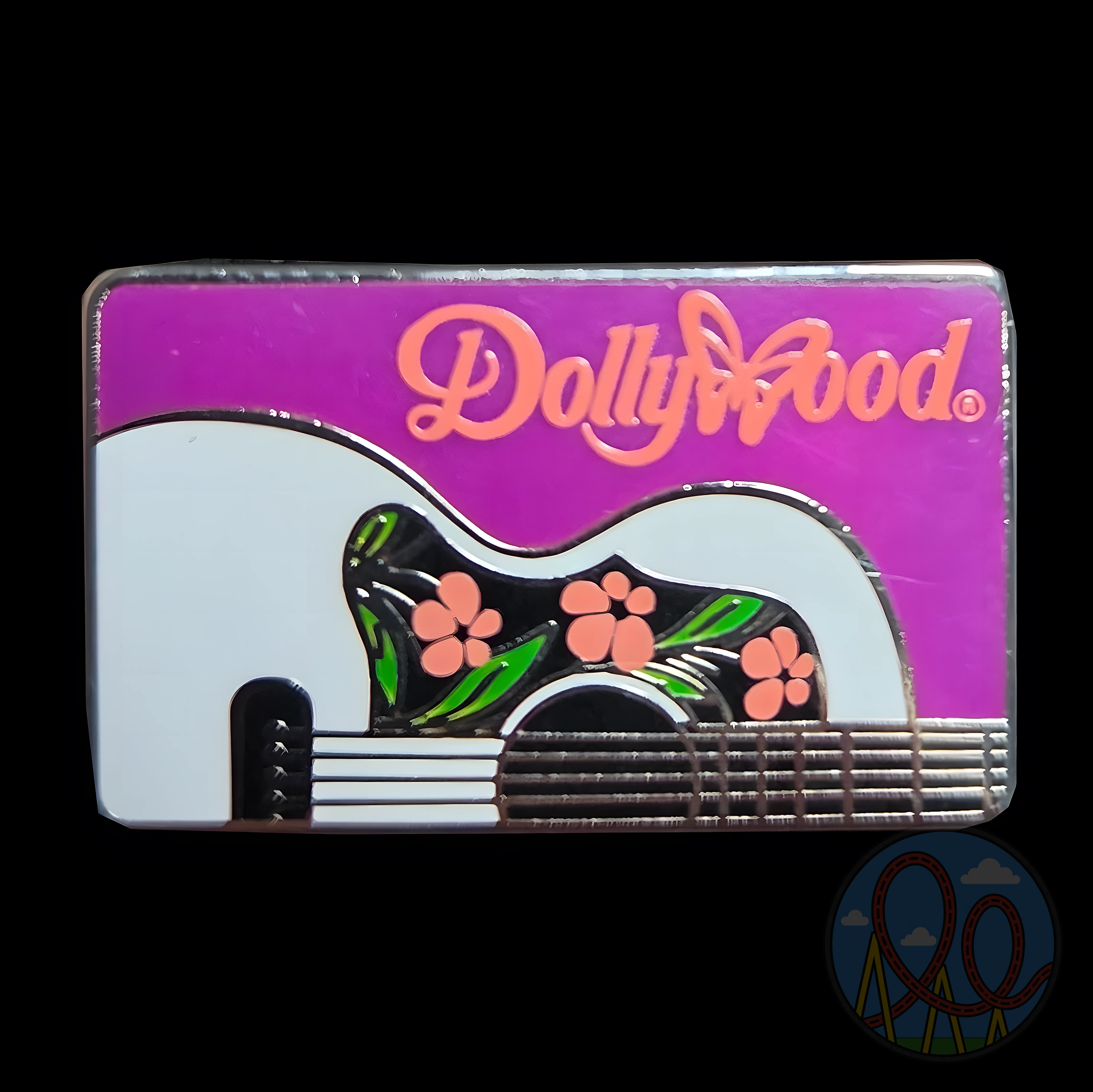 Dollywood Guitar With Flowers