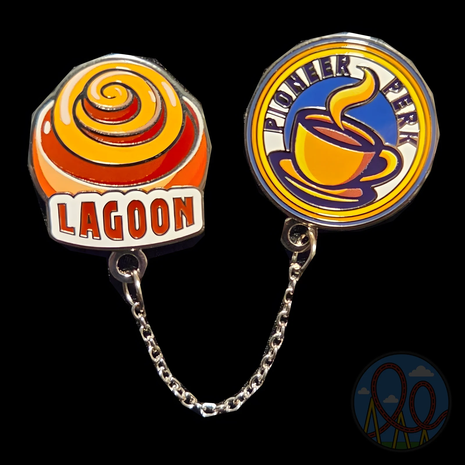 Lagoon Pioneer Perk amusement park pin