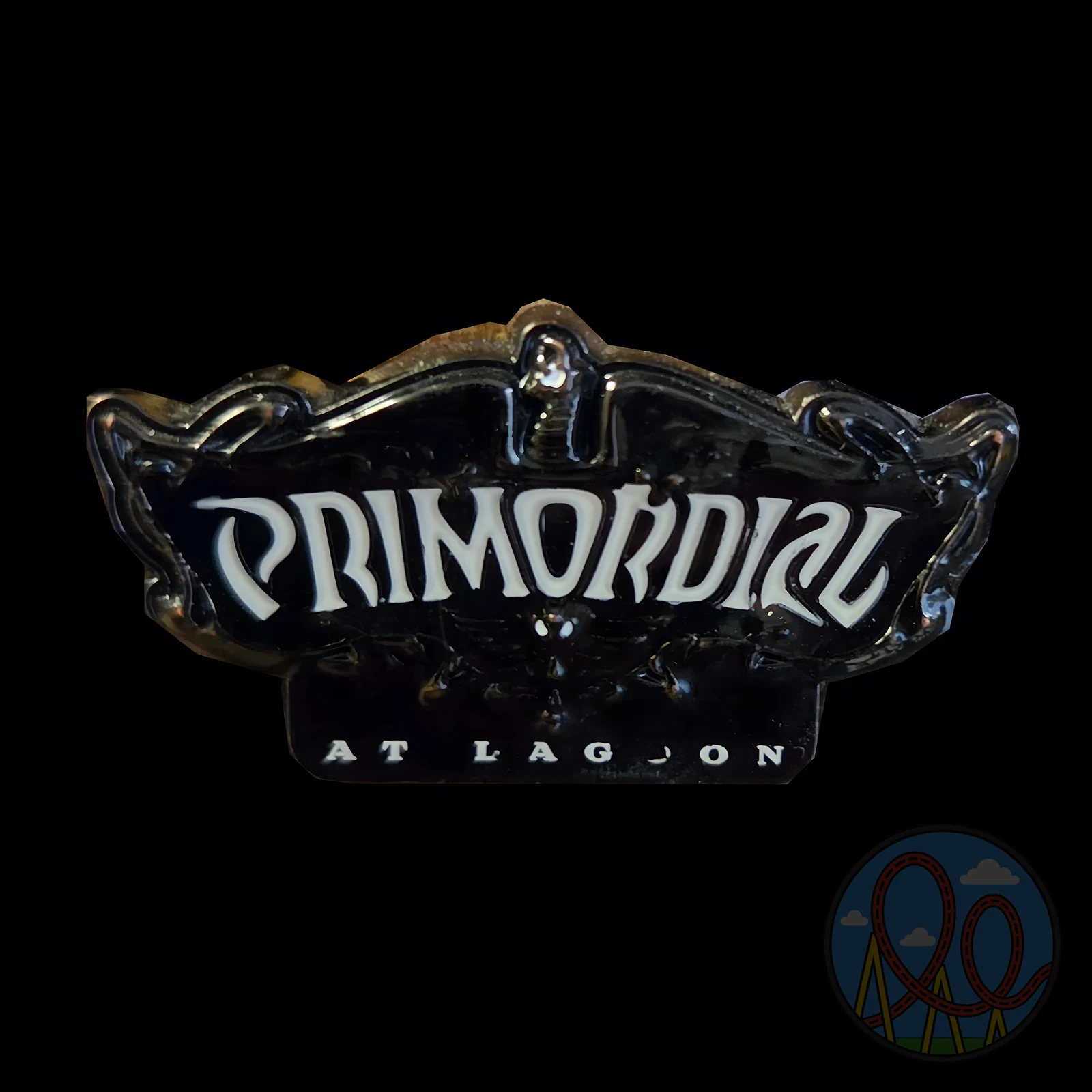 Primordial (Black & White) amusement park pin