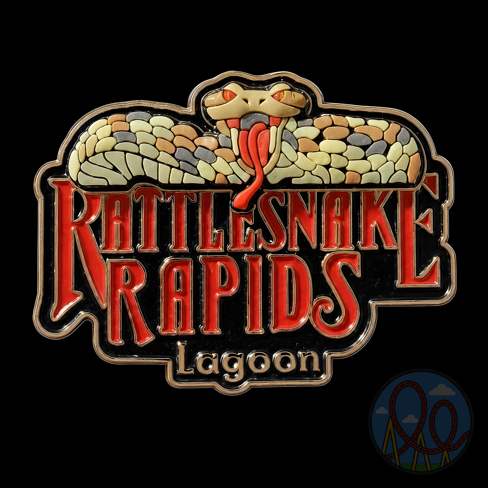 Rattlesnake Rapids 3D amusement park pin