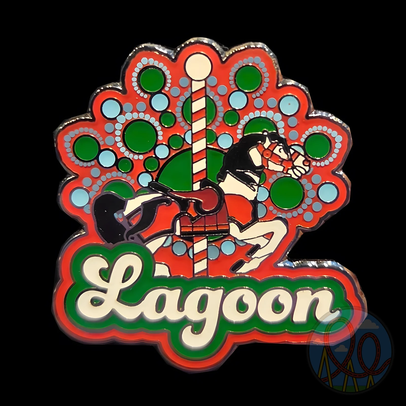 Peacock-Carousel pin amusement park pin