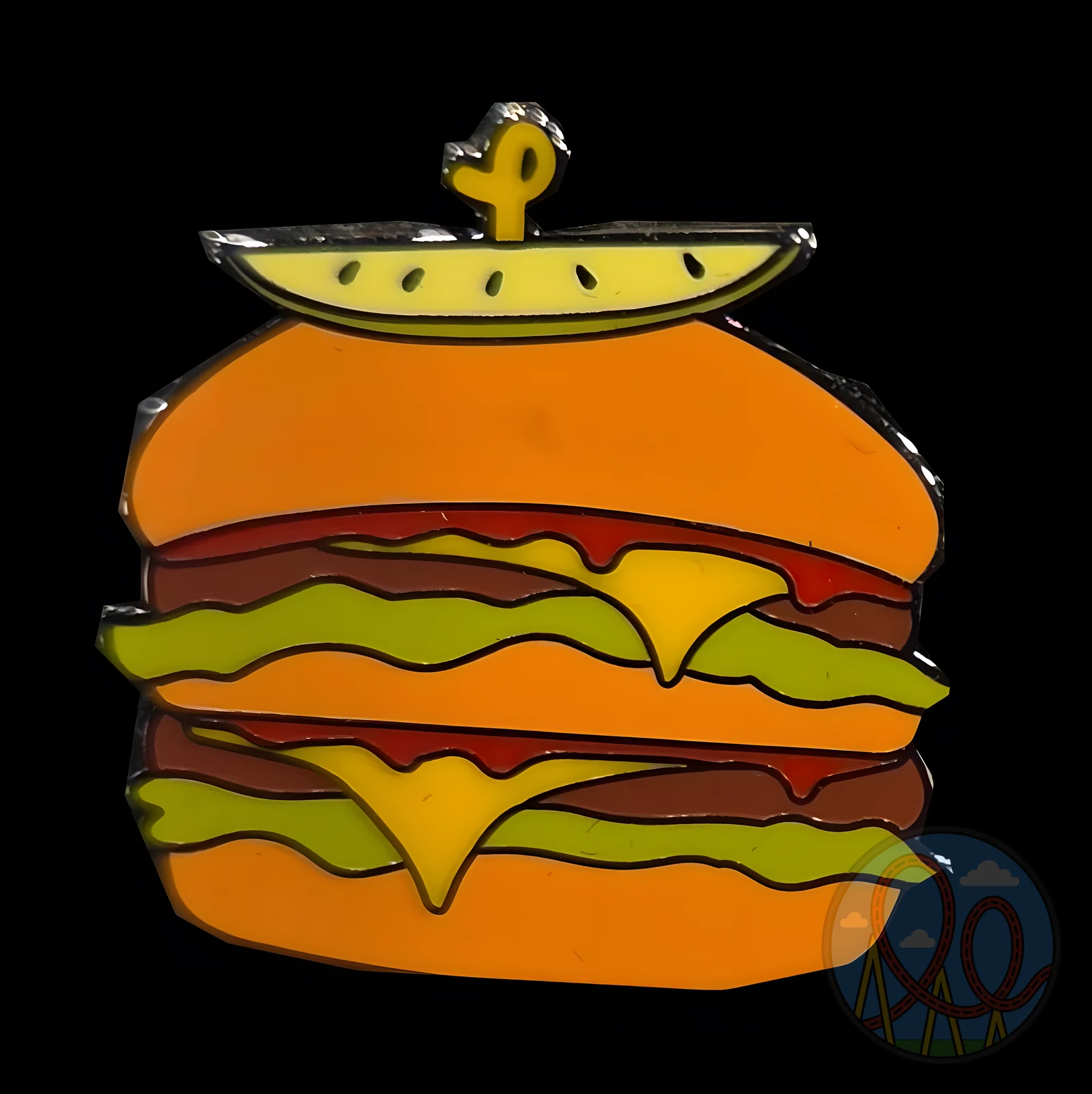 Lagoon Hamburger amusement park pin