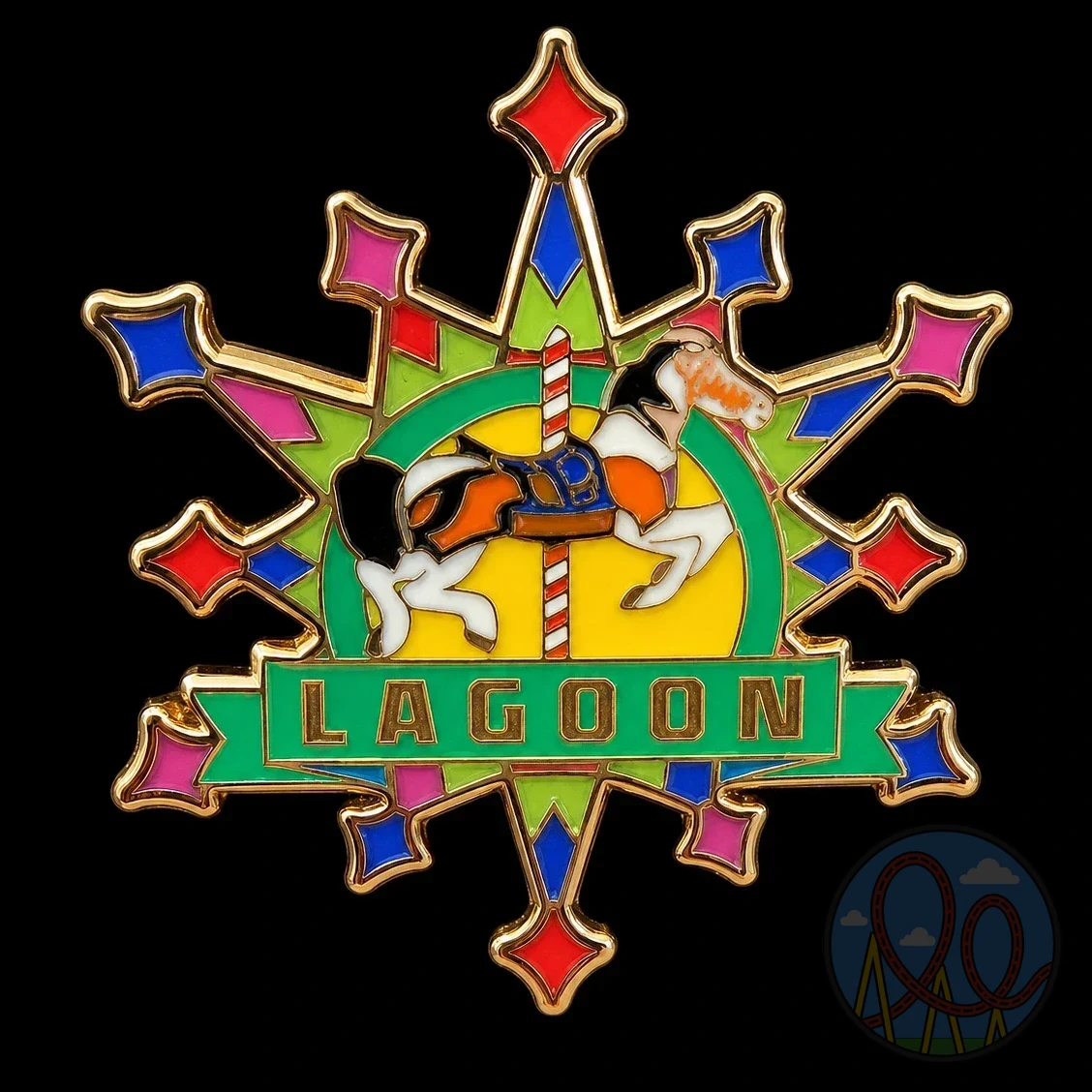 Lagoon – Carousel Starburst amusement park pin