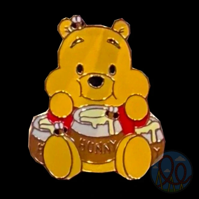 Winnie the Pooh with Honey Pots amusement park pin