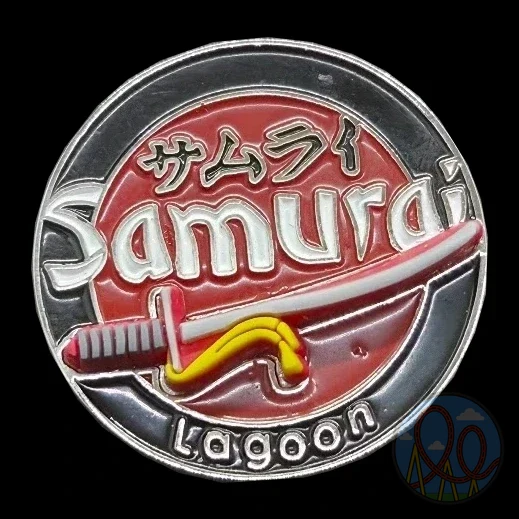 Samurai amusement park pin