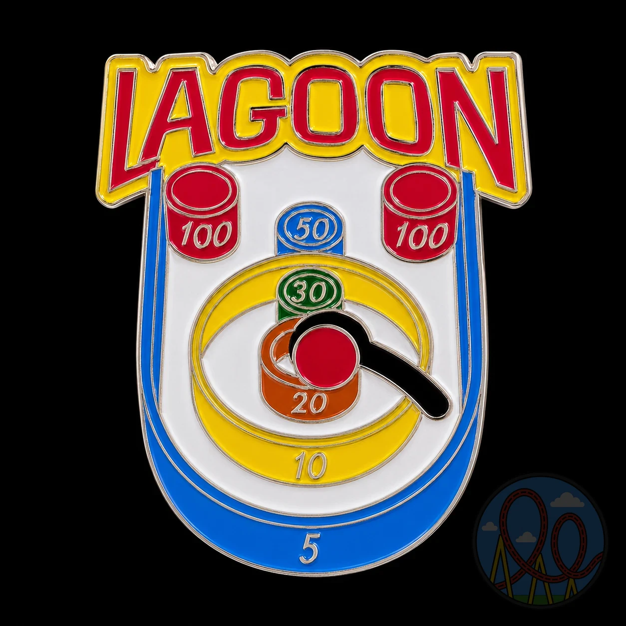 Ski Ball amusement park pin