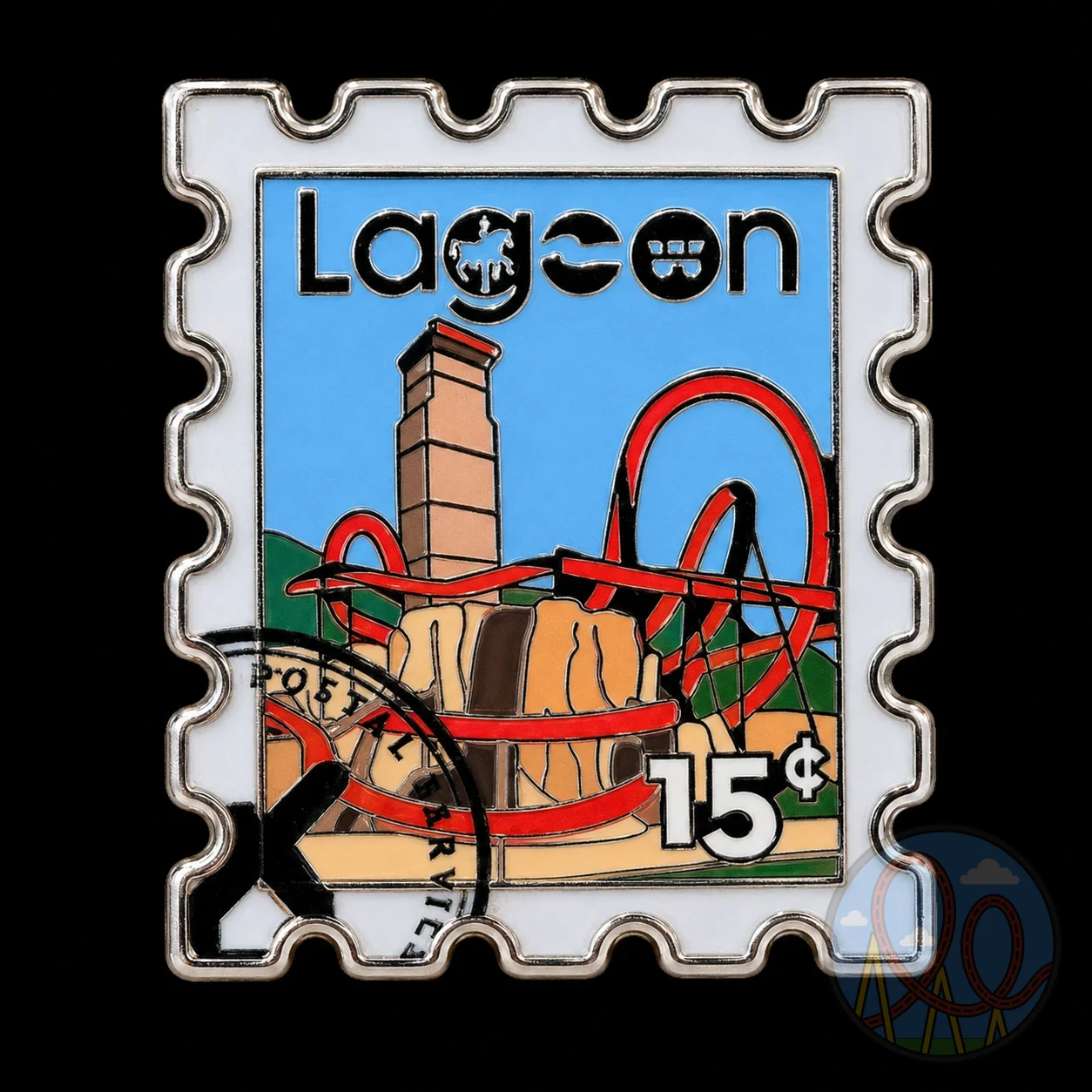 Lagoon (Stamp Pin) amusement park pin