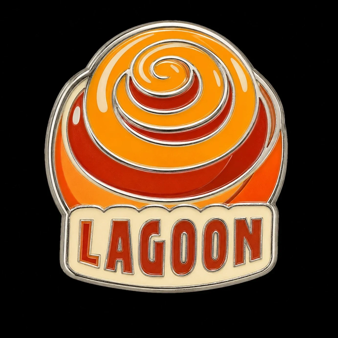 Lagoon – Cinnamon Roll Logo amusement park pin