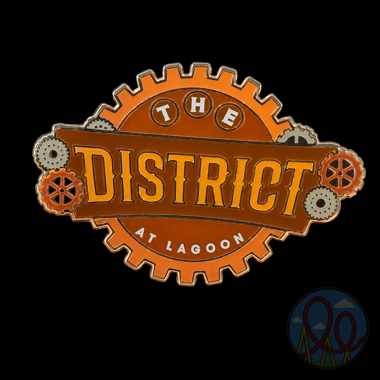 The District – Gear Logo amusement park pin